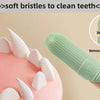 Brosse à dents en silicone 360° pour doigts, pour chiens et chats