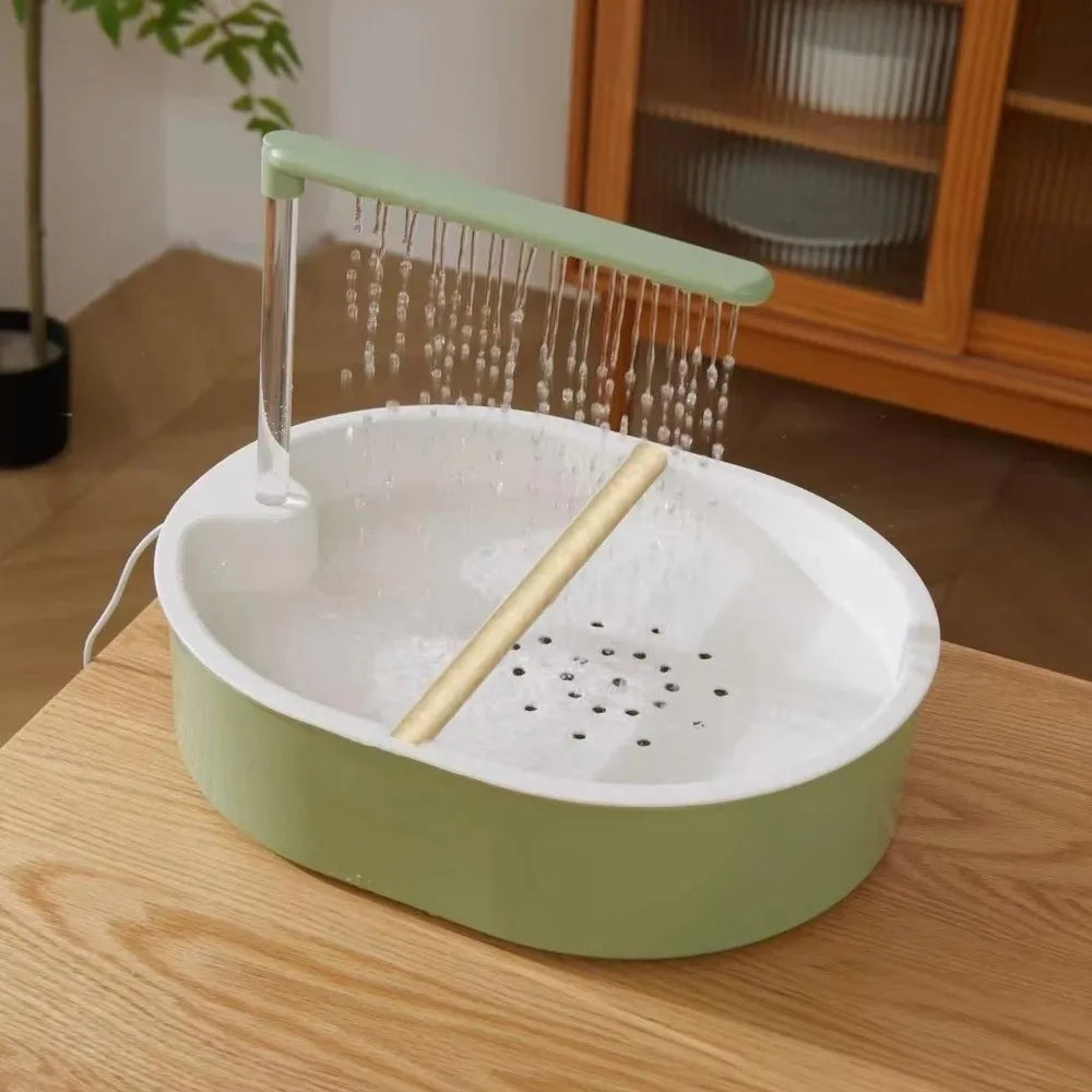 Automatic Circulating Bird Bath with Perch