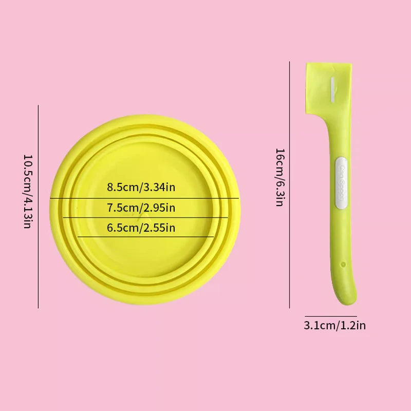 Pet Food Spoon with Lid – Cute Long-Handle Can Scoop for Cats and Dogs