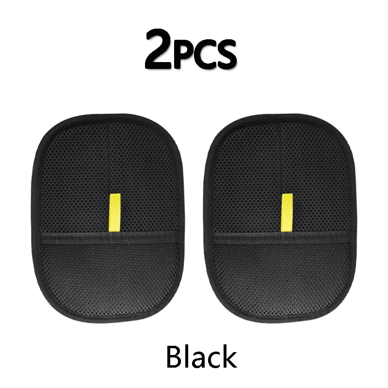 Two pairs of black pet grooming gloves for hair removal and cleaning