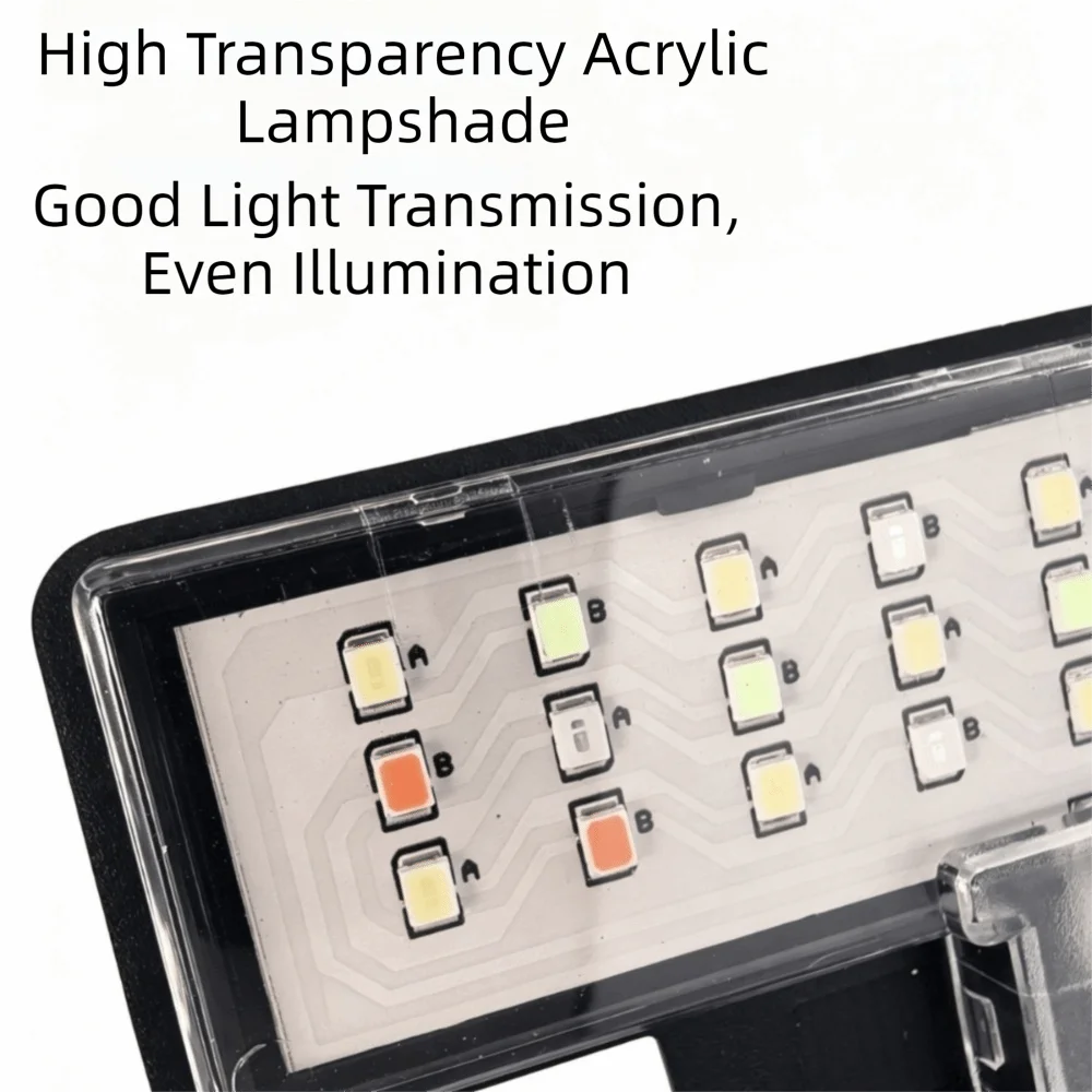 Waterproof LED Aquarium Clip Light with 3 Color Modes