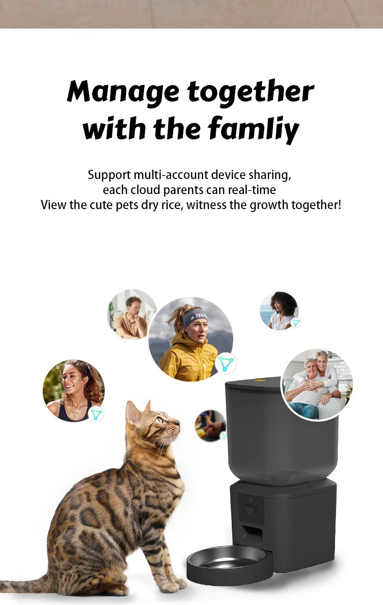 Smart 8L Automatische Katzenspender mit HD-Kamera