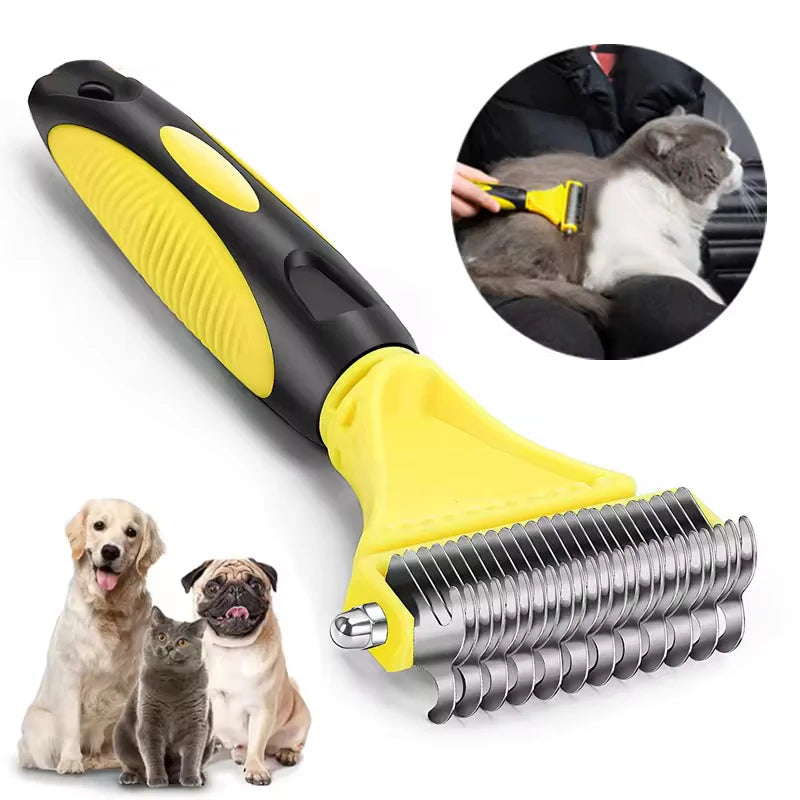 Two-Sided Grooming Brush for Cats and Dogs