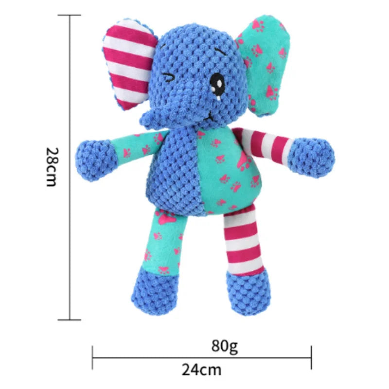 Plush Squeaky Donkey Dog Toy for Teething and Interactive Play