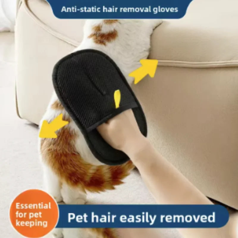 Pet Grooming Gloves for Dog and Cat Hair Removal