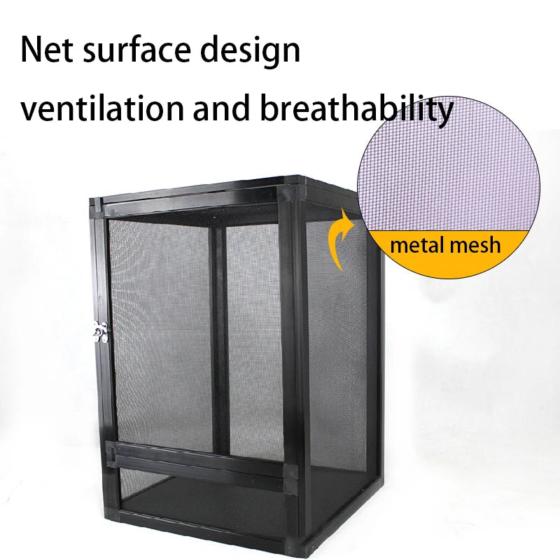Reptile Terrarium with Front Opening Mesh Door