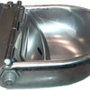 A stainless steel automatic floating water bowl designed for livestock.