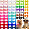 Handmade Dog Bows with Rubber Bands - Polka Dot & Solid Styles