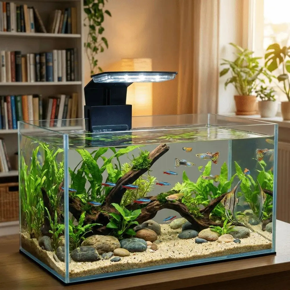Waterproof LED Aquarium Clip Light with 3 Color Modes