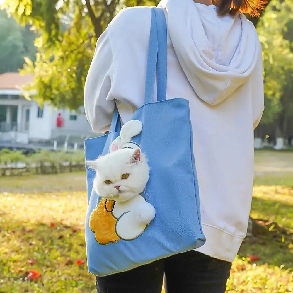 Portable Crossbody Pet Carrier Bag for Cats and Small Dogs