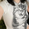 Top Crop con Estampado Animal