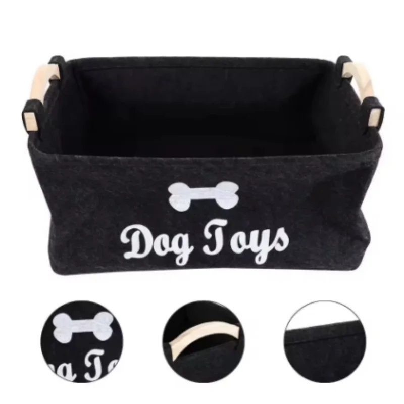 Felt Pet Toy Storage Basket