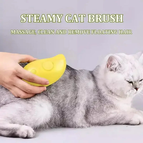 Brosse de toilettage à vapeur pour chats et chiens