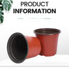 Plastic Plant Nursery Pots with Drainage Holes (Set of 10)