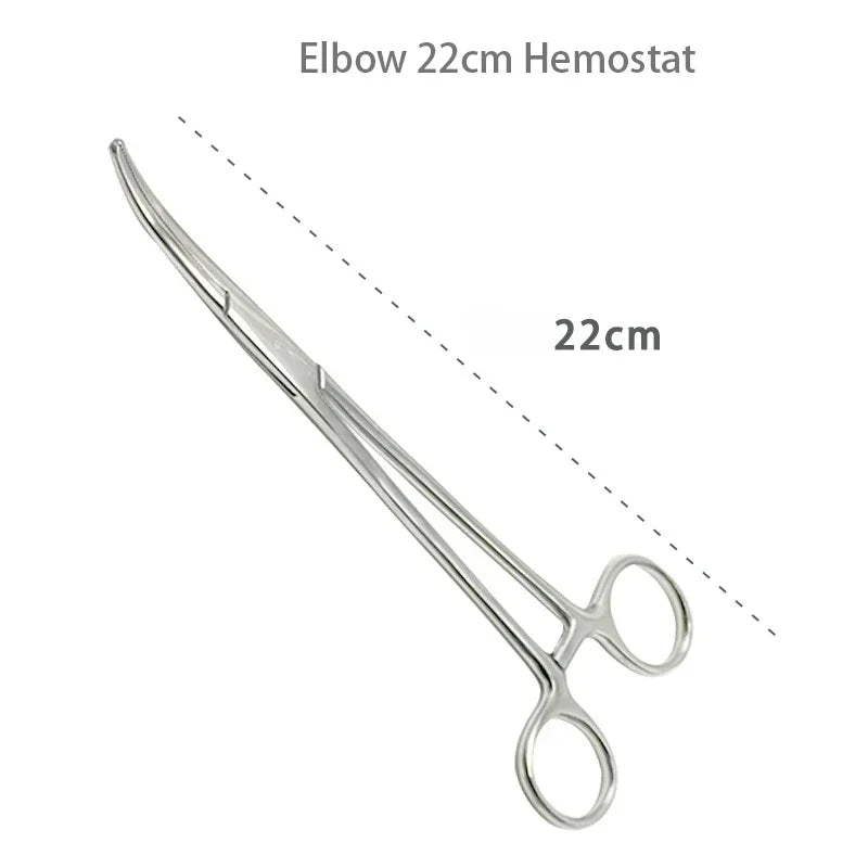 Stainless Steel Locking Hemostatic Forceps with Serrated Jaws