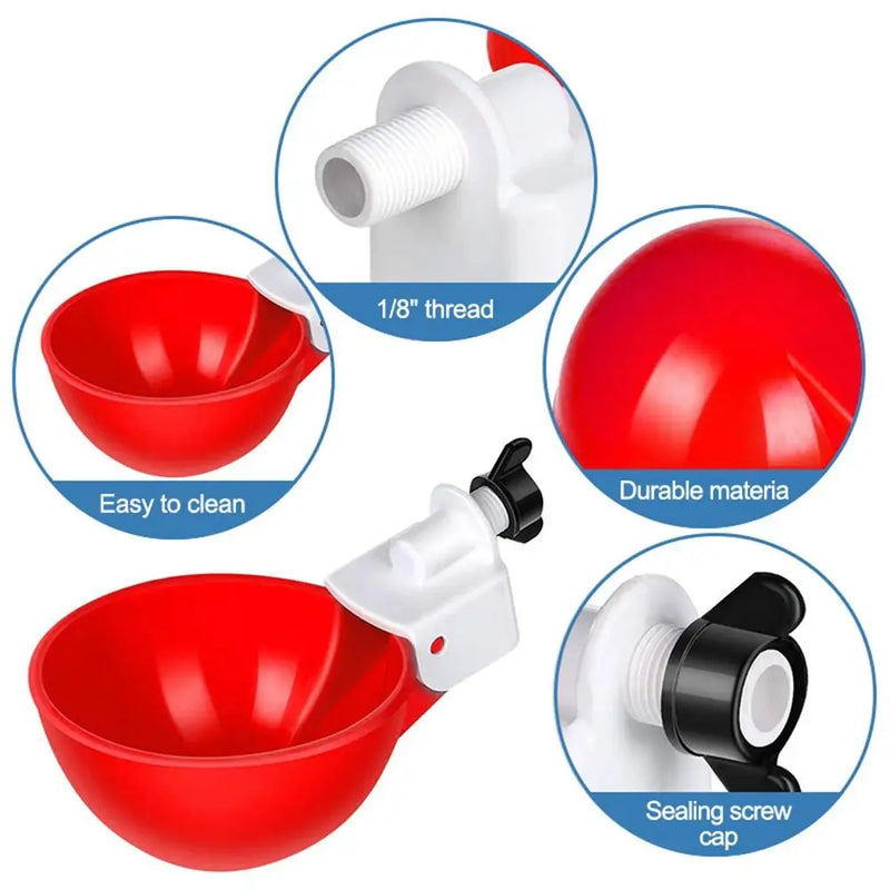 Automatic Chicken Waterer Cups - 4 Pack