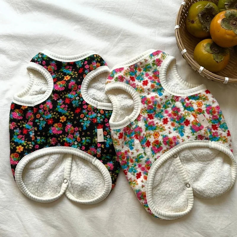 Abrigo Floral para Perros y Gatos Pequeños