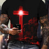 Faith-Inspired Graphic Crew Neck Tee for Men