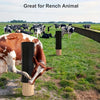 Poteau de grattage pour chevaux en PVC renforcé avec brosse en caoutchouc