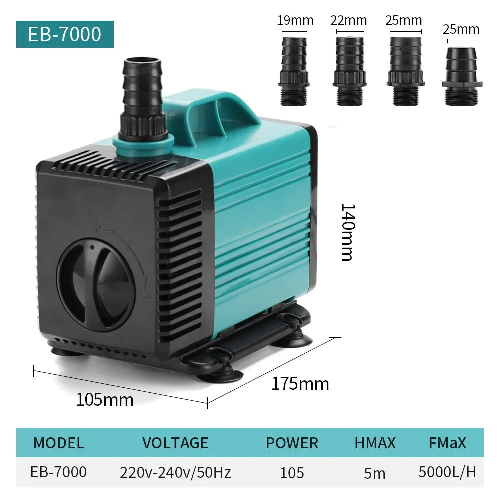 Submersible Aquarium Water Pump with Adjustable Flow