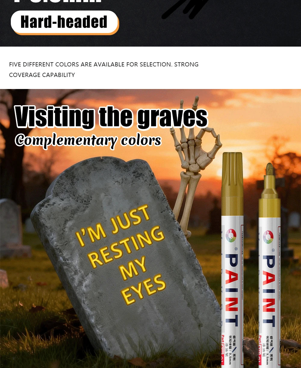 Permanent Stone Touch-Up Paint Pen for Rock, Ceramic, and Mug DIY