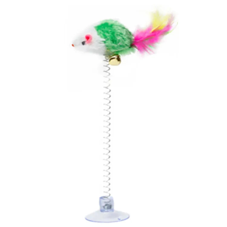 Juguete Interactivo para Gatos con Varita de Plumas y Cascabel