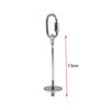 Stainless steel bird feeder fork with a loop and a flat base for feeding parrots