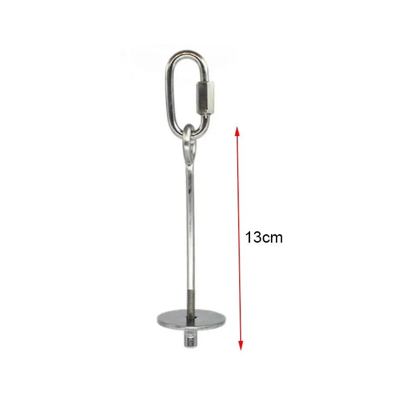 Stainless steel bird feeder fork with a loop and a flat base for feeding parrots