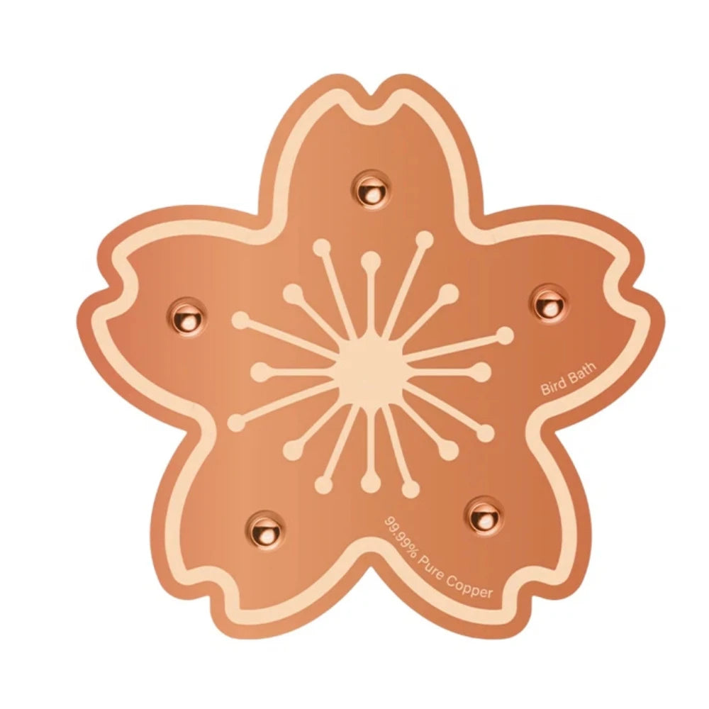 Copper Bird Bath Cleaning Disc with Stable Triple-Point Support