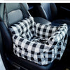 Dog Car Seat with Safety Belt – Non-Slip, Washable Travel Bed for Small Dogs