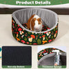 Cozy Fleece Hideout Bed for Small Pets with Removable Cushion