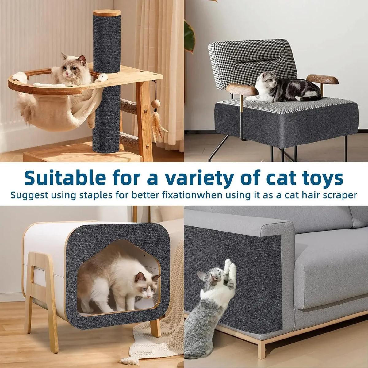 Self-Adhesive Cat Scratch Protection Mat for Furniture
