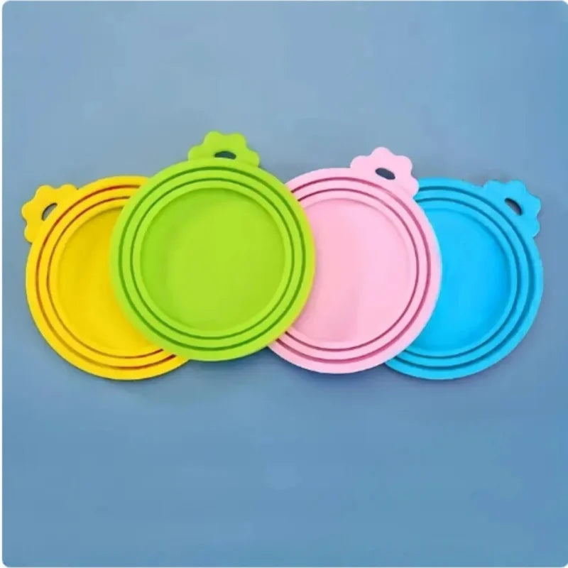 Couvercle en silicone réutilisable pour boîtes de nourriture pour animaux