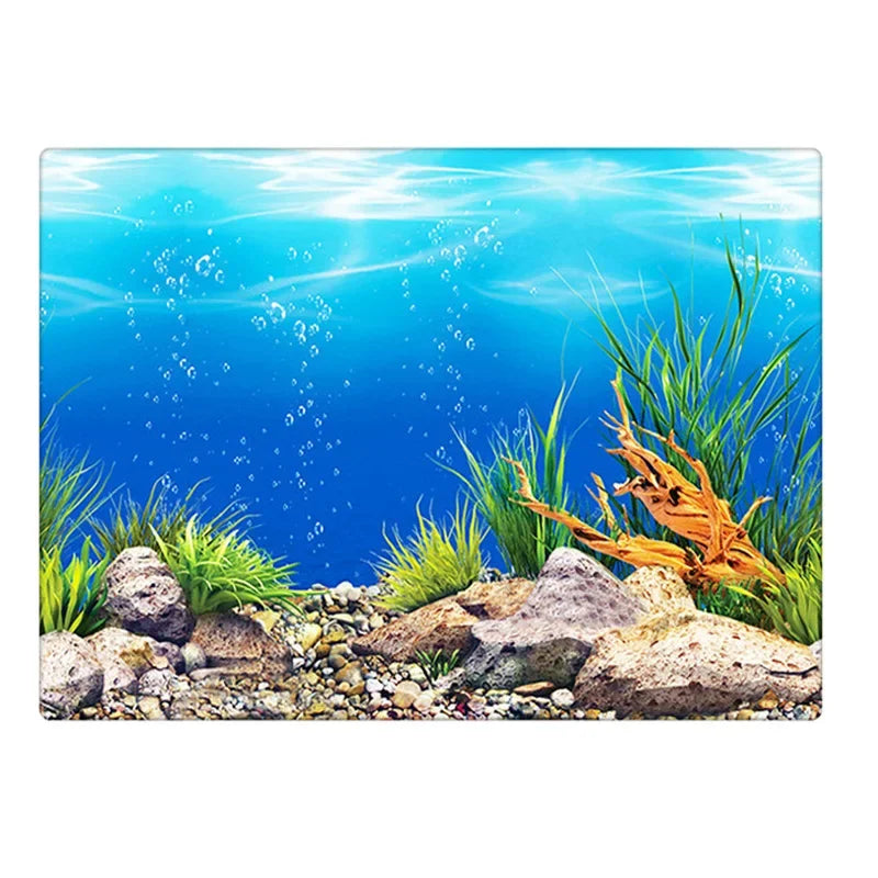 Aquarium 3D Background Sticker Poster for Fish Tank