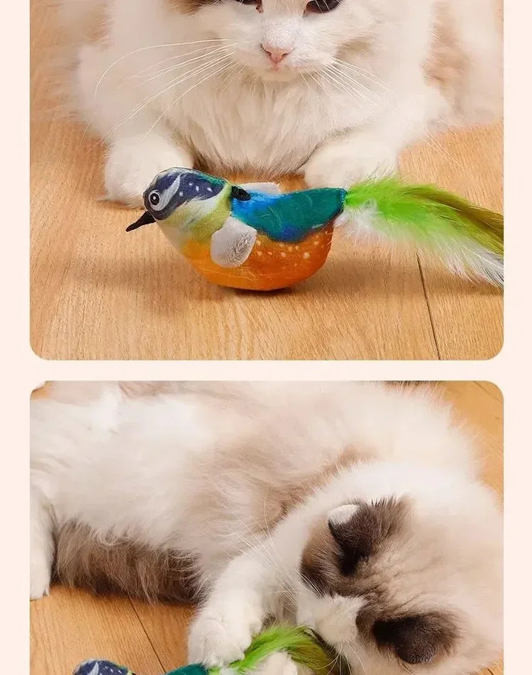 Rechargeable Flapping Bird Cat Toy with Catnip