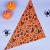 Halloween Dog Bandana with Pumpkin and Spider Web Design
