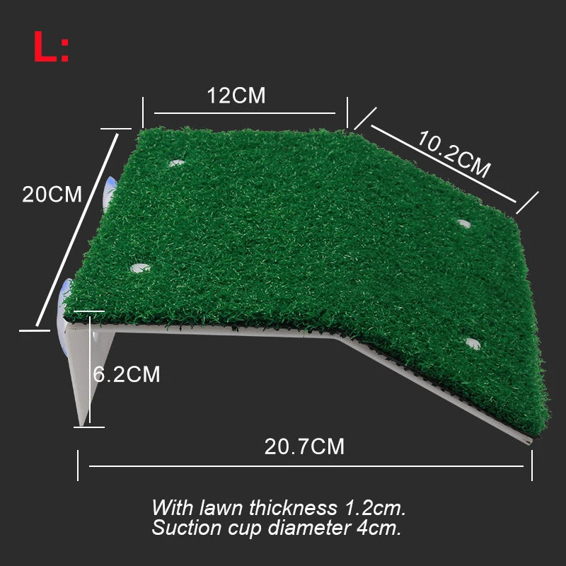 Turtle Basking Platform with Simulation Lawn Ramp