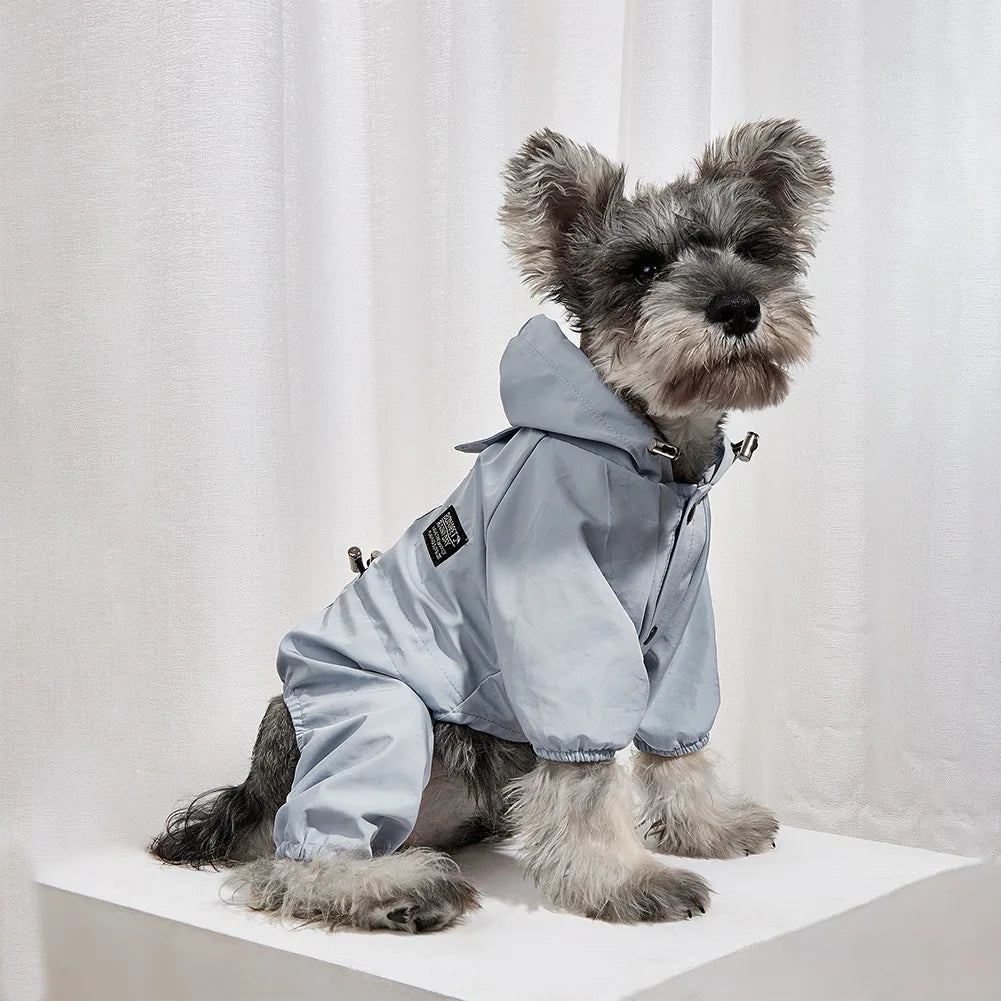 Reflective Waterproof Dog Raincoat with Hood