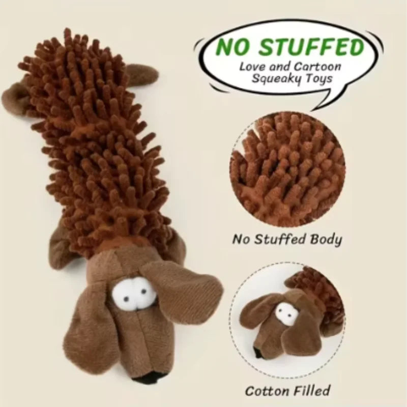 Plush Squeaky Donkey Dog Toy for Teething and Interactive Play