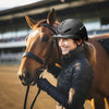 Casco de equitación con visera solar