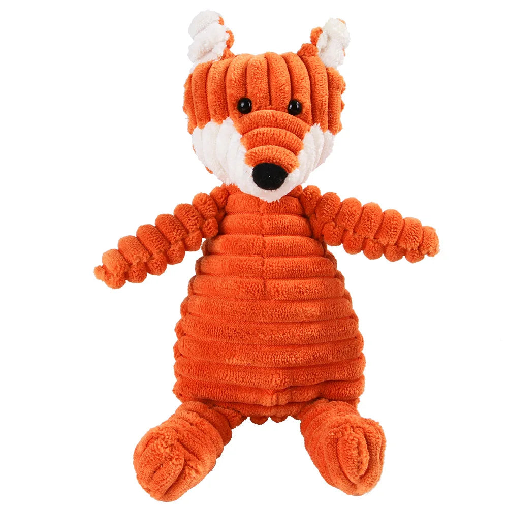 Jouet à mâcher pour chien, molaire de chien avec thème tigre orange et blanc.