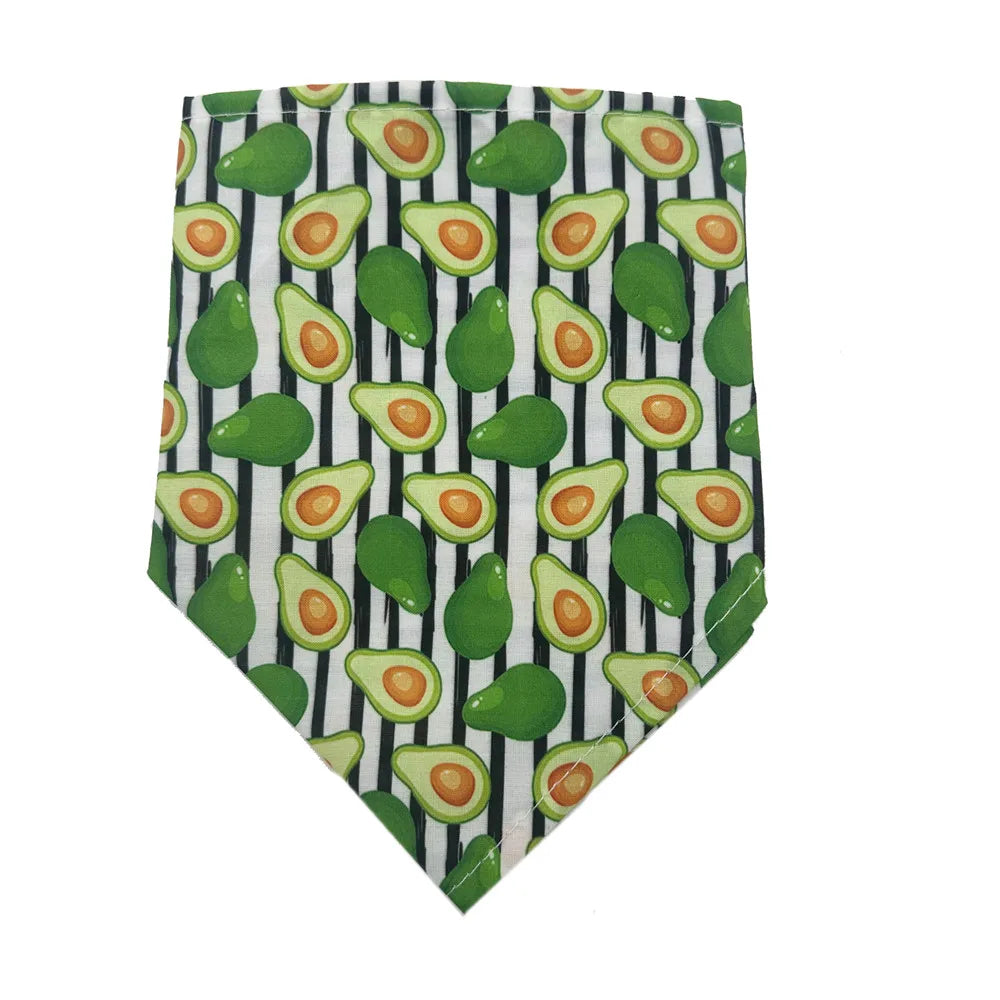 Summer Fruit Print Cotton Dog Bandana