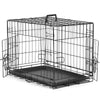 Extra-Large Foldable Metal Dog Crate with Double Doors and Leak-Proof Tray