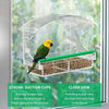 Acrylic window bird feeder with strong suction cups providing a clear view for close bird watching
