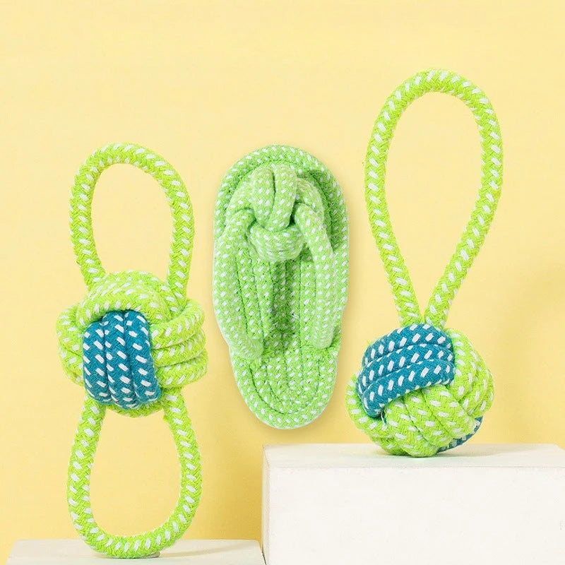 Durable Rope Ball Dog Toy for Chewing and Interactive Play