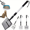 Stainless Steel Sifting Scoop with Adjustable Handle for Coop, Litter & Beach Cleanup