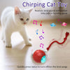 Interactive Rolling Cat Toy with Bird Sounds and Three Play Modes