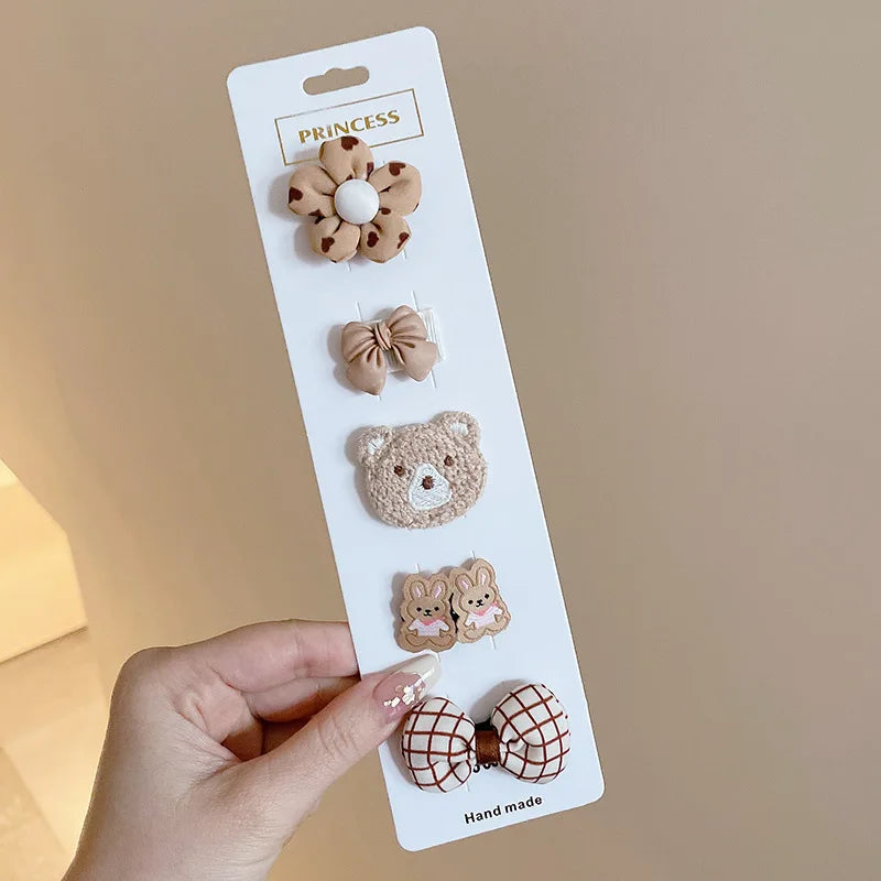 Adorable Flower Snap Clips for Baby Girls (Set of 6)