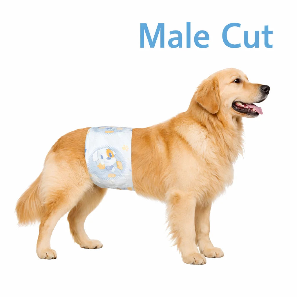 Male Dog Diapers with Aloe Vera Essence – 40 Pack