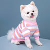 Sudadera con Capucha de Franela a Rayas Arcoíris para Perro